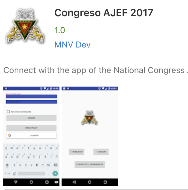 AJEF App Screenshot